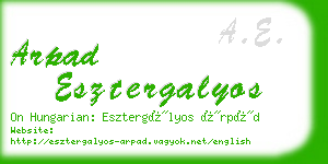 arpad esztergalyos business card